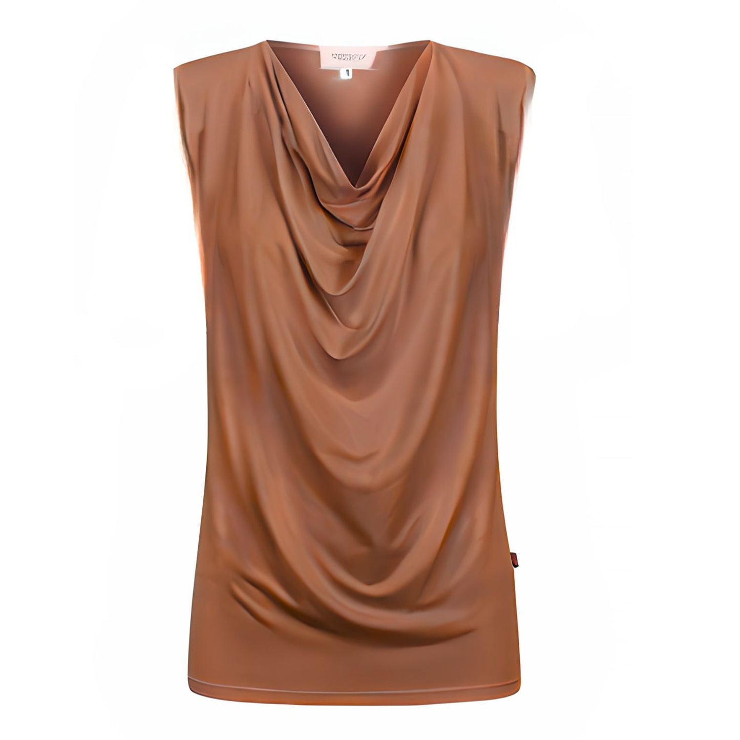 Capri Sleeveless Cowl Neck Top - Bronze