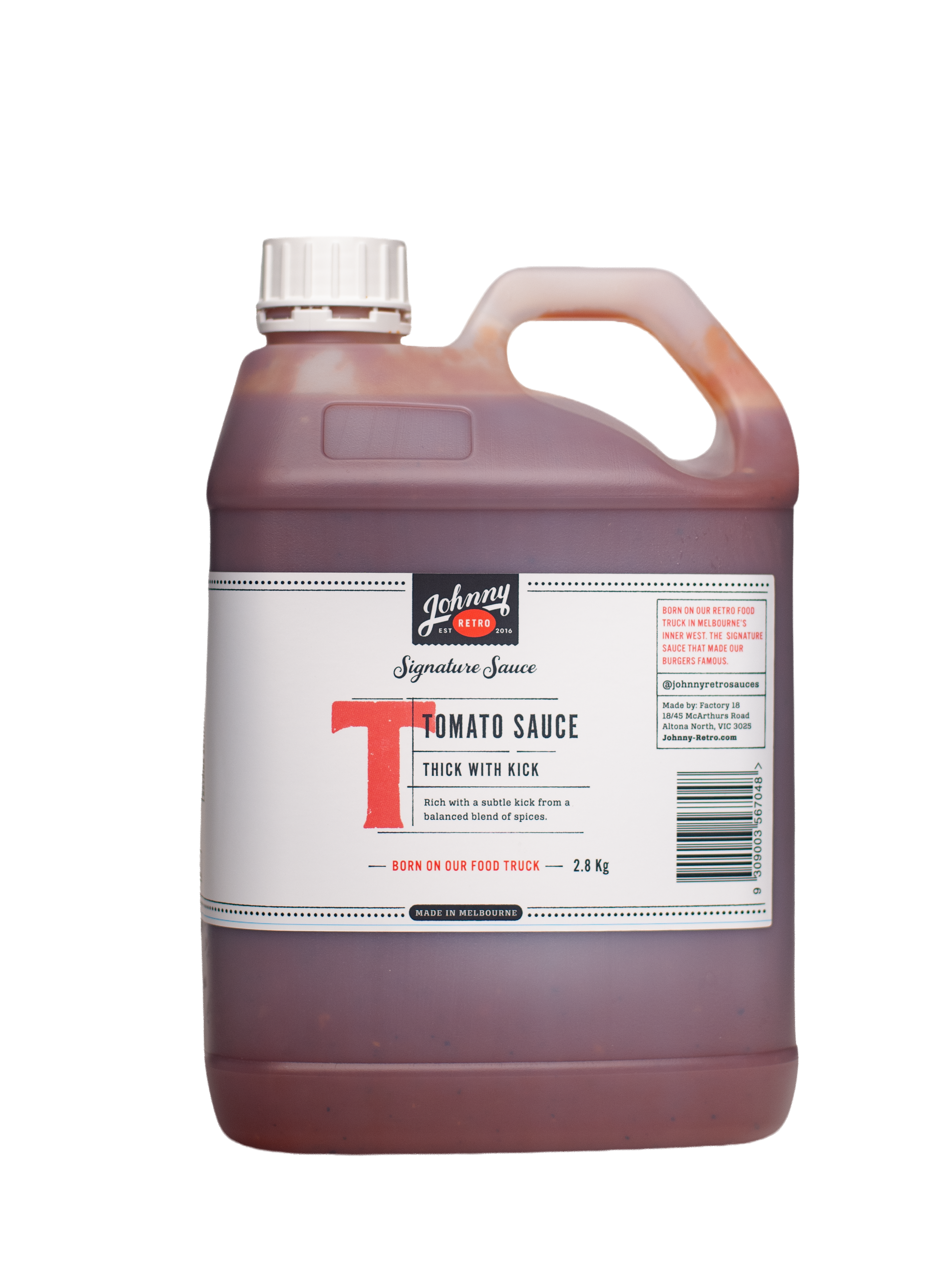 Tomato Sauce - 2.8kg Food Service — Johnny Retro, made in Melbourne