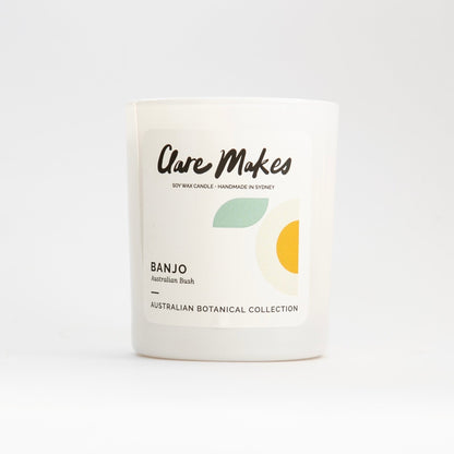 Clare Makes Banjo Medium Candle - Australian botanical scent