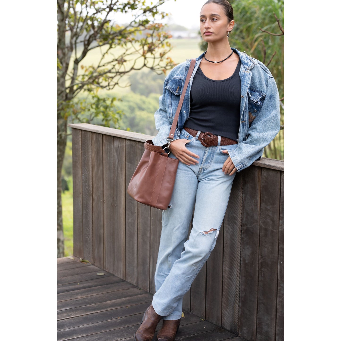 Bucket Handbag - Aussie Bush Leather