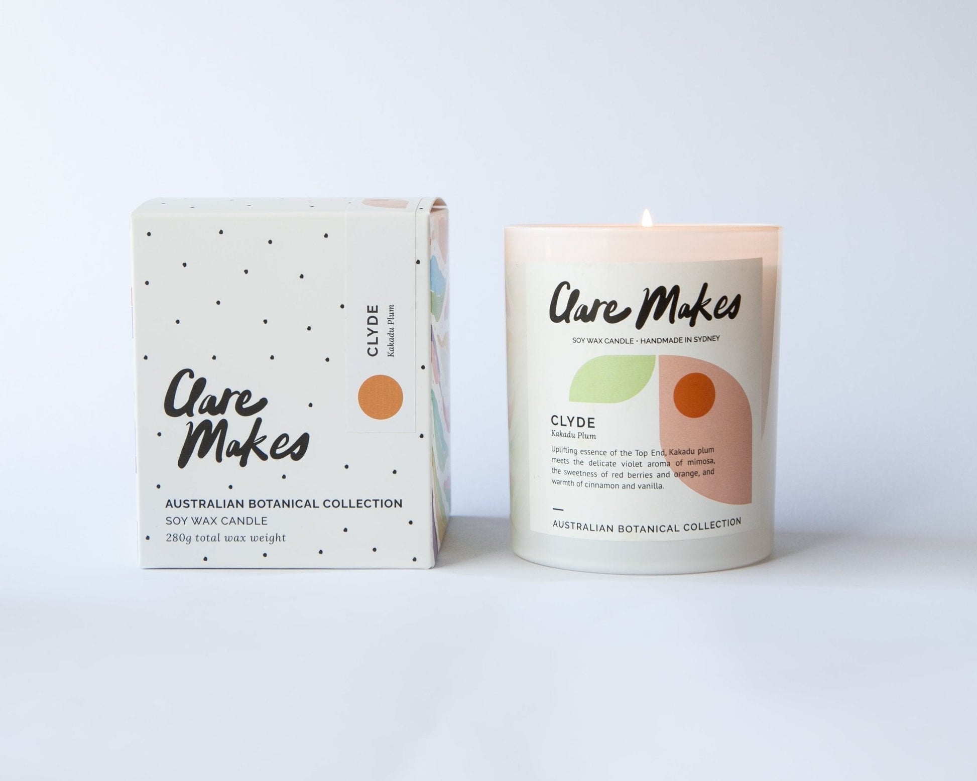 Clare Makes Clyde Large Candle - Australian botanical scent
