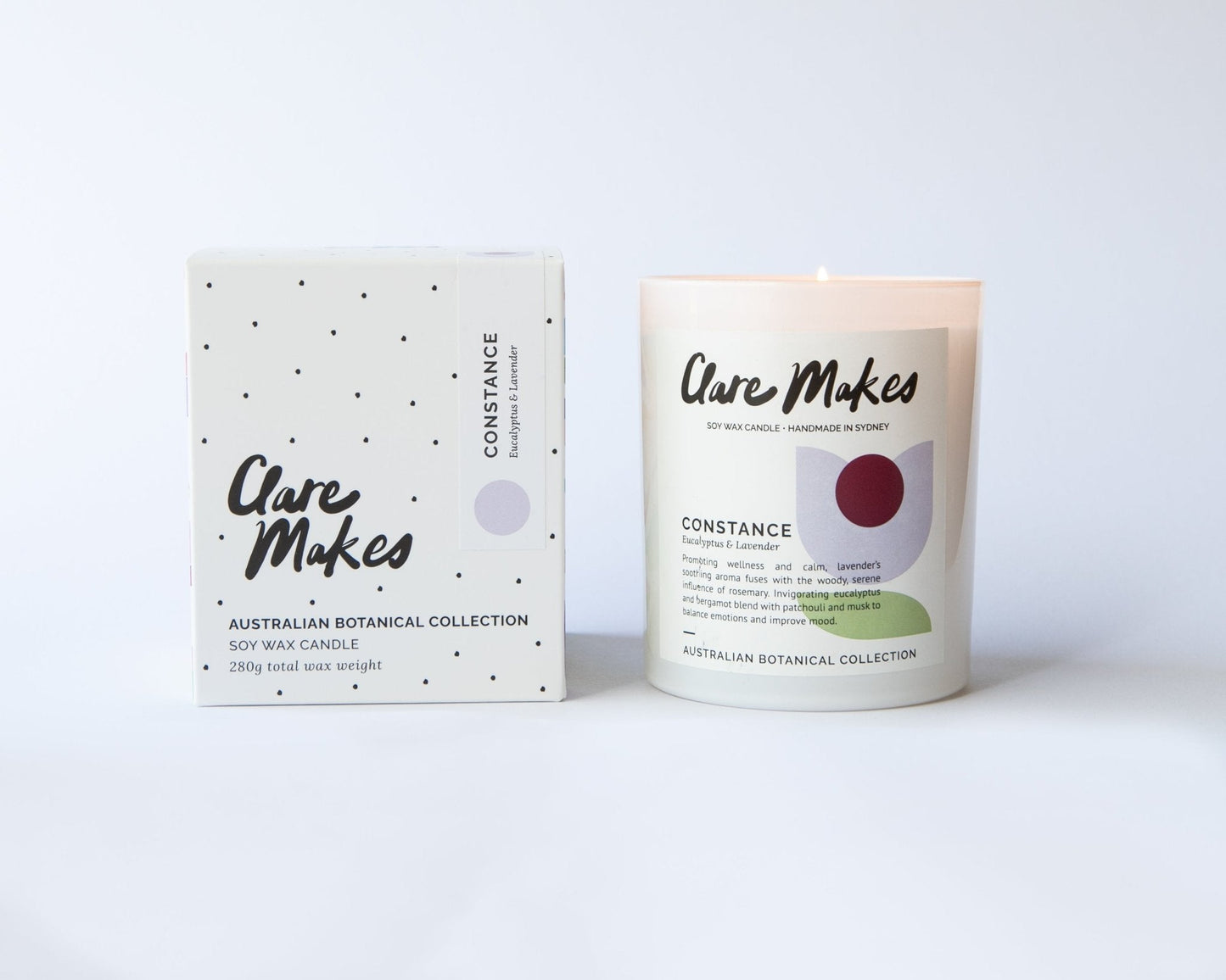 Clare Makes Constance Large Candle - Australian botanical scent