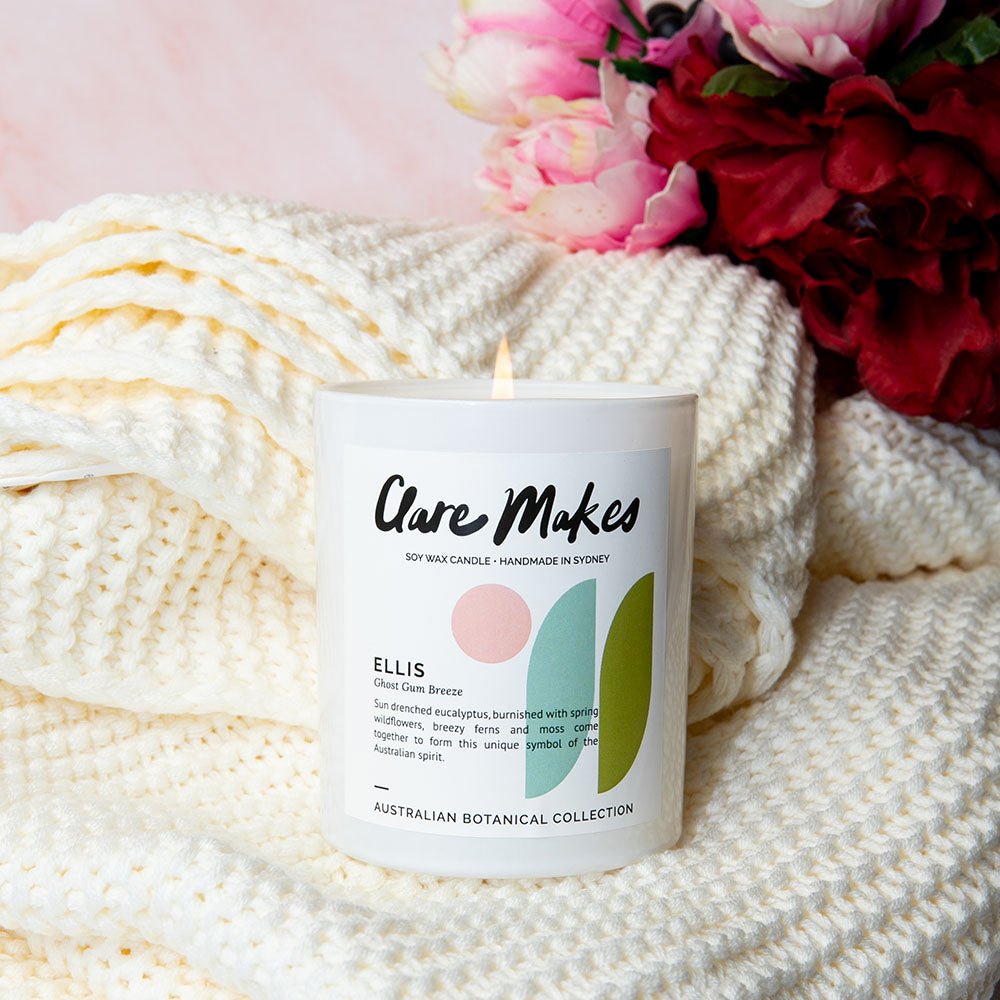 Clare Makes Ellis Large Candle - Australian botanical scent