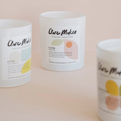 Clare Makes Candles – Extra Large Size with Native Botanical Fragrance