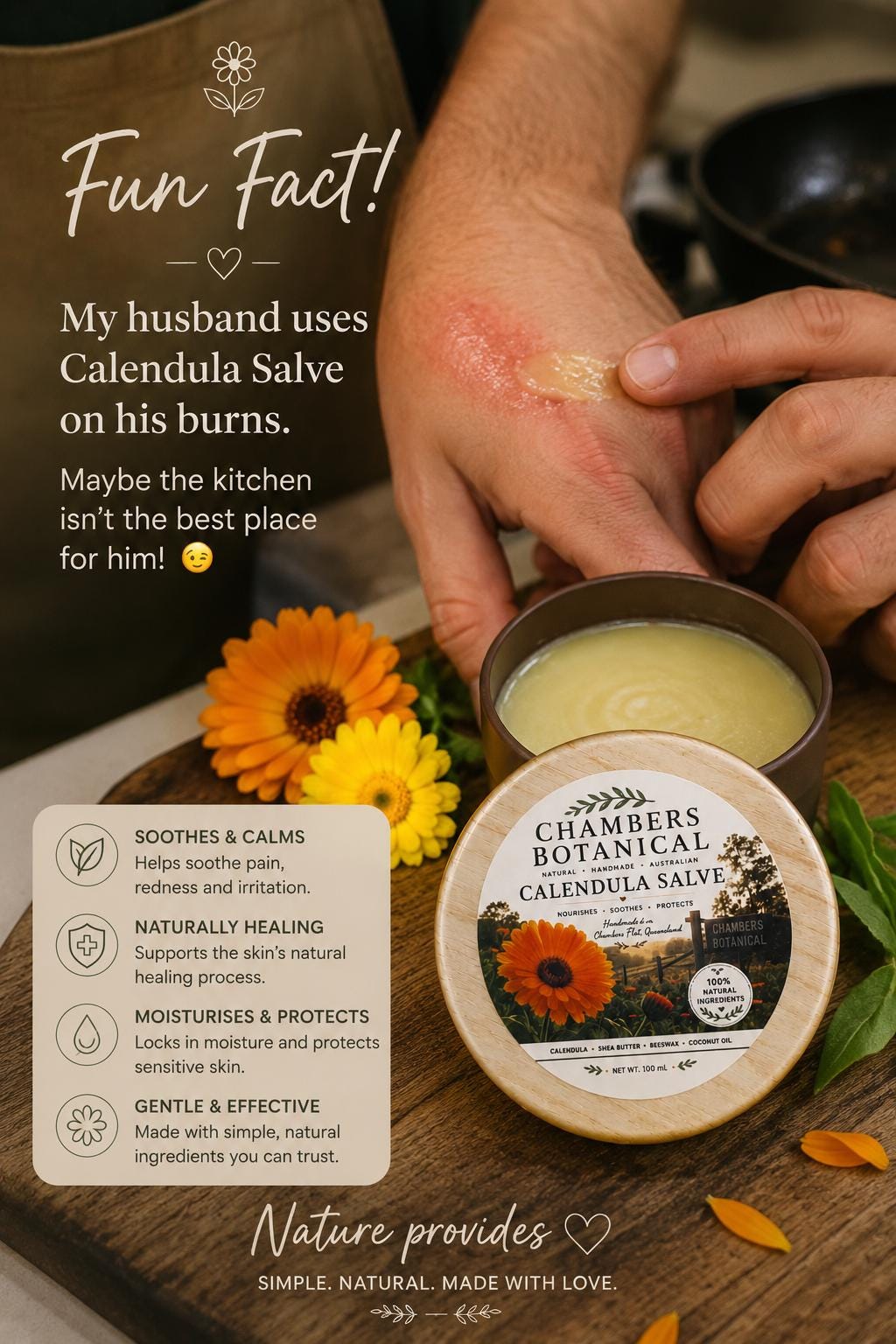 Chambers Botanical Calendula Skin Balm ingredients