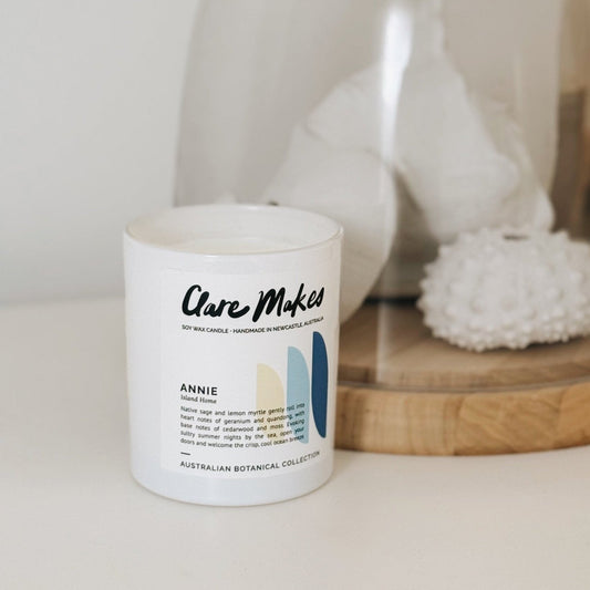 Clare Makes Annie Large Candle - Australian botanical scent