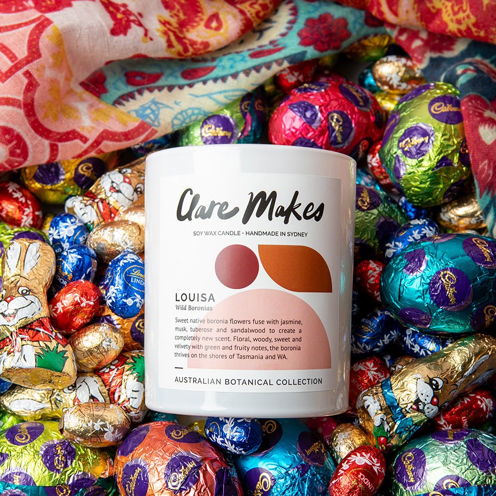 Clare Makes Louisa Large Candle - Australian botanical scent