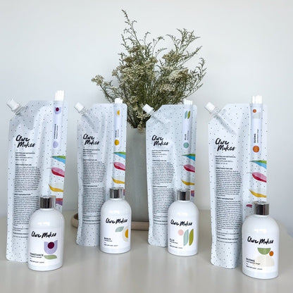 Clare Makes reed diffuser refill pouch 200ml, Australian botanical scent
