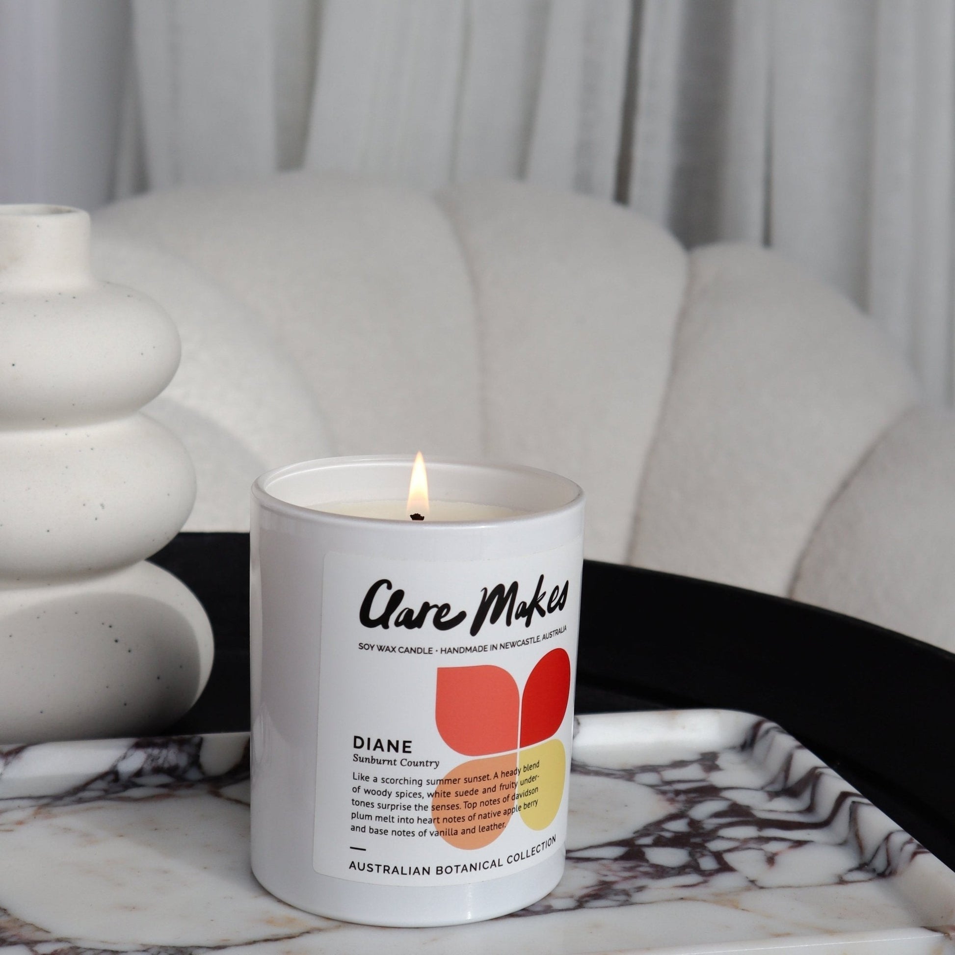 Clare Makes Diane XL Candle - Australian botanical scent