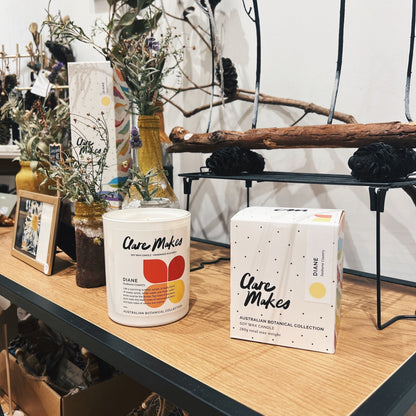 Clare Makes Diane Medium Candle - Australian botanical scent