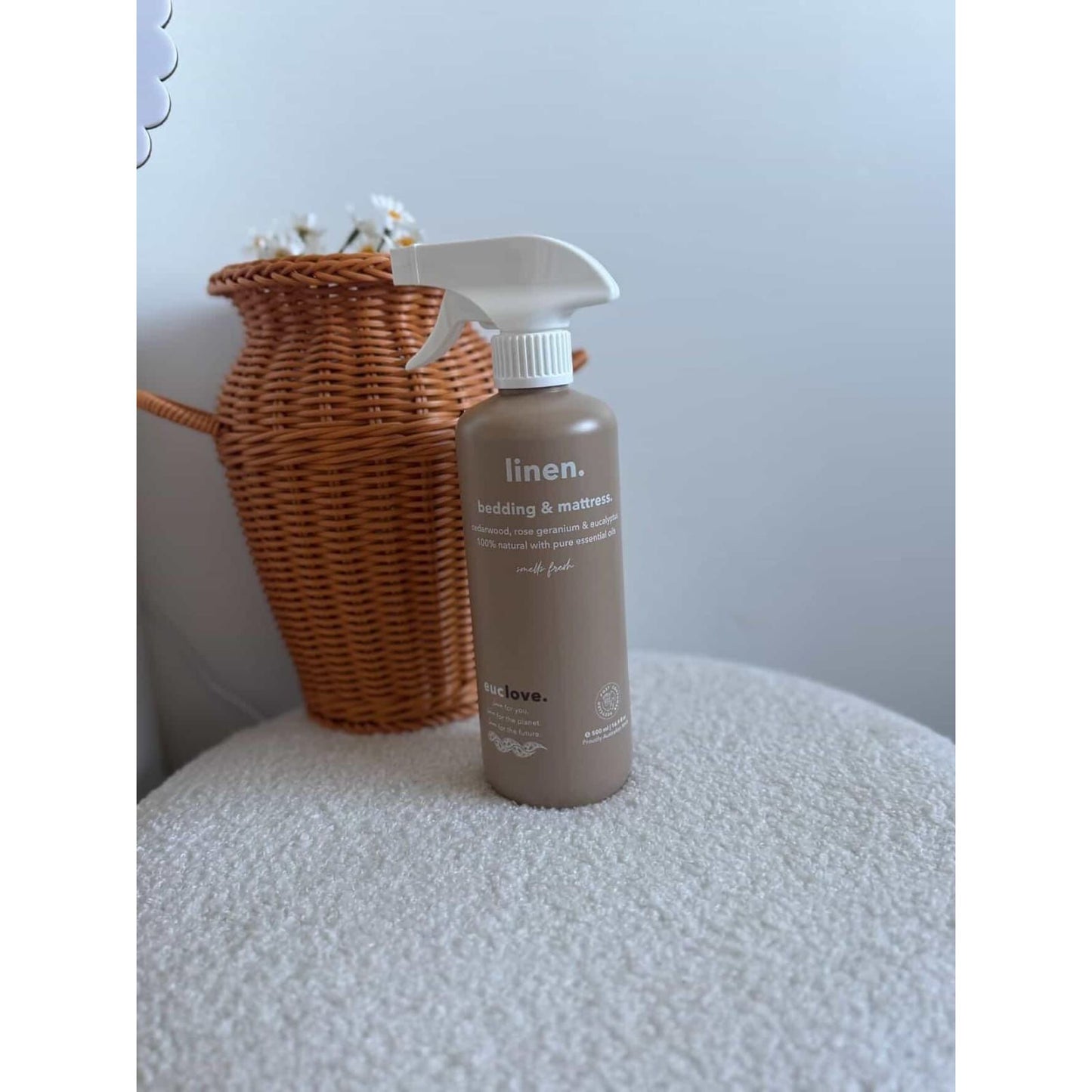 Natural Linen Spray Rose Geranium & Himalayan Cedarwood