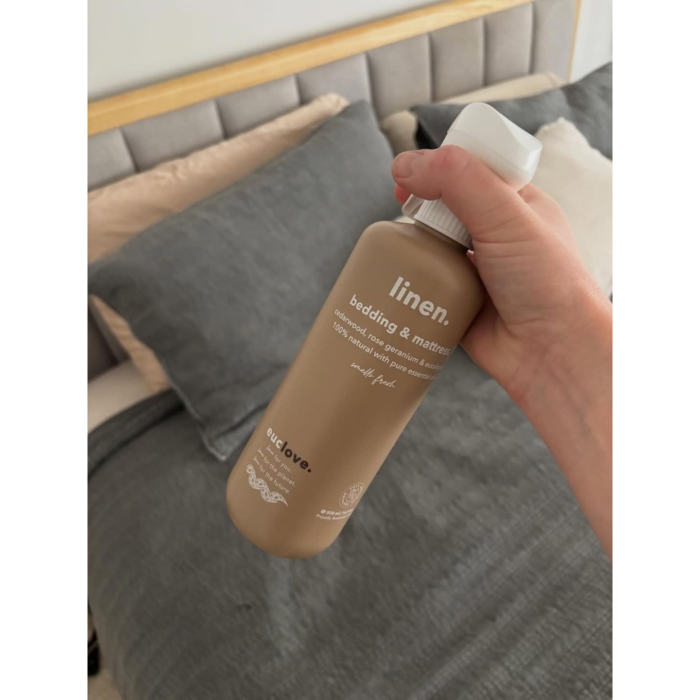 Natural Linen Spray Rose Geranium & Himalayan Cedarwood