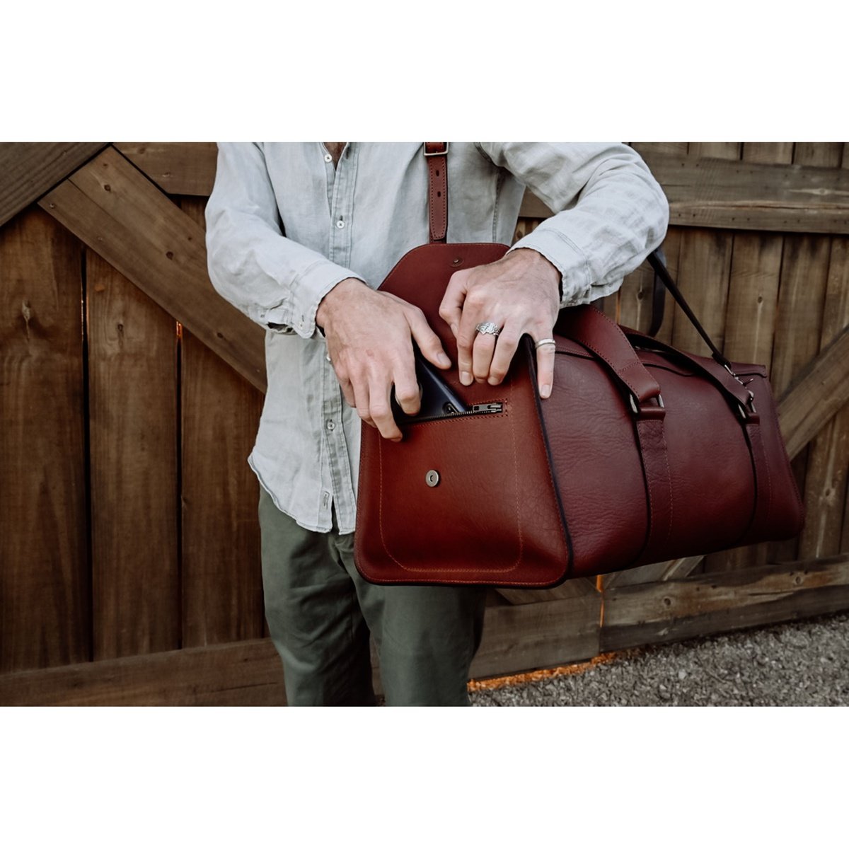 The Traveller - Engraving Test - Aussie Bush Leather